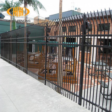 Dekoratif Dilapisi Lengkap Top Steel Wroghth Fence